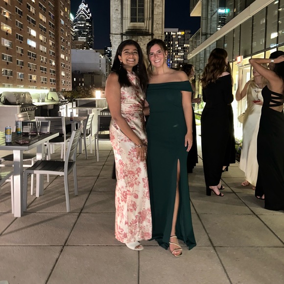 Lulus Aveline Forest Green Off-the-Shoulder Maxi Dress - Picture 7 of 9